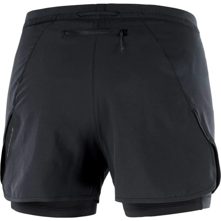 Black Salomon Cross 2in1 Women's Running Shorts | IE WV1079